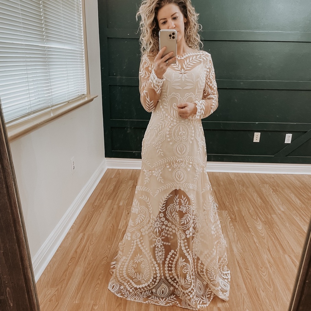Boho Long Sleeve Wedding Dress